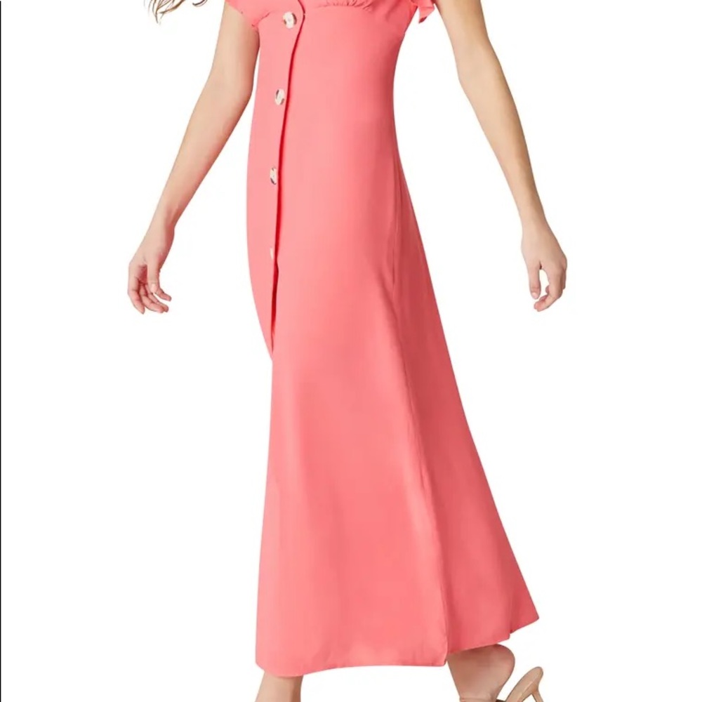 BB Dakota Womens That's Amore Midi Dress Pink 8